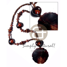 4 5mm natural brown coco Pokalet with saucer