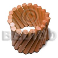 elastic tan stick wood bangle