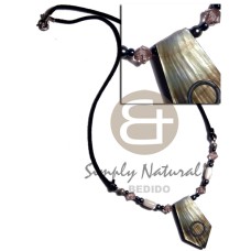 35mmx20mm blacklip shell with inlaid metal and