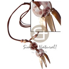 25mm ring hammershells with dangling 40mmx10mm brownlip