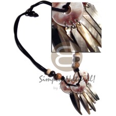 25mm ring hammershells with dangling 40mmx10mm blacklip