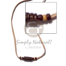horn antique design tube leather thong with