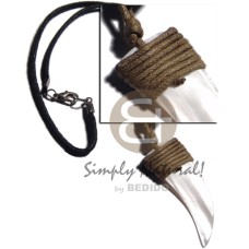 50mmx20mm kabibe shell fang pendant in wax