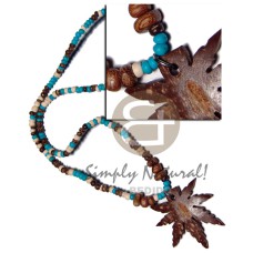 2 3mm coco Pokalet. with wood beads accent