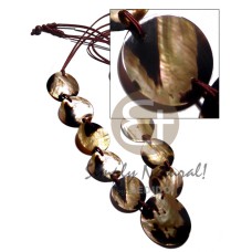 10 pcs. 35mm round brownlip tiger shells