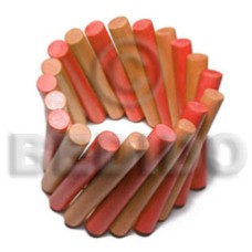 elastic 2 color combination mustard and orange wood