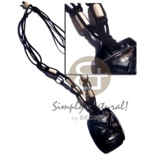 55mmx55mm carabao black horn shield in triple