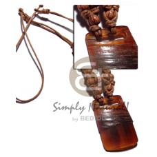 40mmx50mm carabao amber horn pendant in knotted