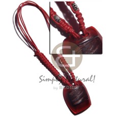 55mmx55mm shield carabao horn in red in