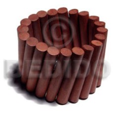 elastic natural wood stick bangle