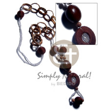 basket rings with kukui nuts 15mm wrapped wood