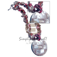 4 layers twisted floating hammershell square cut glass