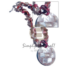 4 layers twisted floating hammershell square cut glass