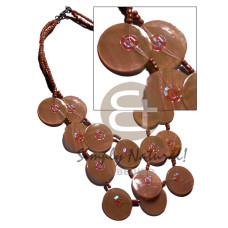 25mm light brown capiz shells in graduated