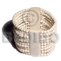 elastic 10 rows bleach 6mm white round