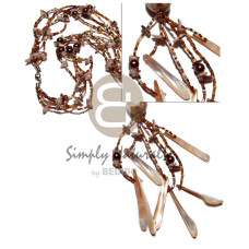 4 layers cut beads with brown white