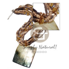 8 layers intertwined cut beads 4 5mm coco Pokalet.