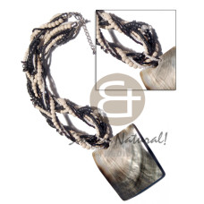 black and white 7 layers intertwined glass