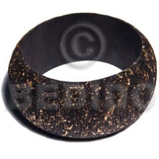 natural wood bangle in black and gold