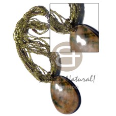 10 rows olive green cut beads with