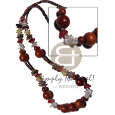 2 3mm coco heishe natural brown with resin