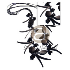 black tones 5 layers wax cord with
