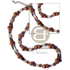 10mm round bayong wood beads with matching