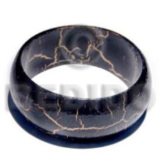 natural wood bangle in black and gold