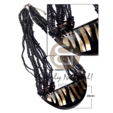 choker  8 layers 2 3mm black coco