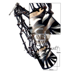 choker  5 layers 2 3mm black coco