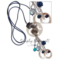 tassled navy blue satin cord with 15mm,25mm