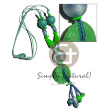 tassled 2 layers satin cord with glass