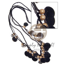 2 graduated layers( 27in 25in ) black beads