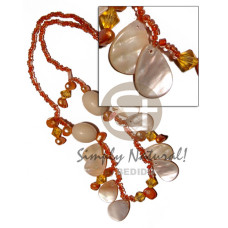 glass beads with acrylic crstals, pearl beads