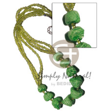 3 layers glass beads with stones