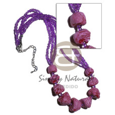 3 layers glass beads with stones