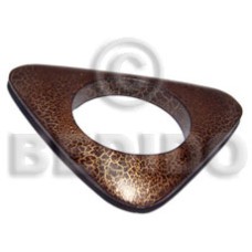 natural wood bangle in brown and metallic