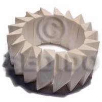 elastic multi sided diamond bleached buffed and