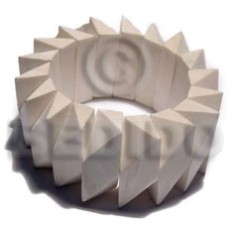 elastic multi sided diamond bleached buffed and