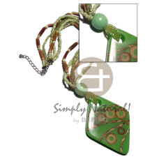 3 row pastel green 2 3mm coco Pokalet