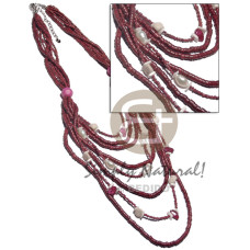 8 rows graduated glass beads and 4 5mm