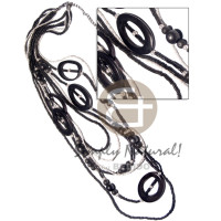 6 rows graduated white glass beads and