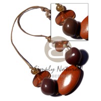 45mmx30mmx10mm orange natural wood with brown kukui