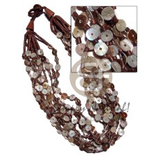 10 rows 8mm round greenshell chips with