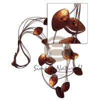 4 r0ws dark brown wax cord with