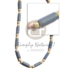 pastel blue wood tube with yellow wood