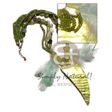 4 rows 2 3mm coco Pokalet, glass beads,