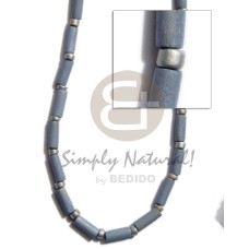 pastel blue wood tube with silver coco