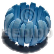 elastic aqua blue buffed and polished natural