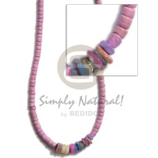 4 mm lavender coco Pokalet with multicolored hammershell